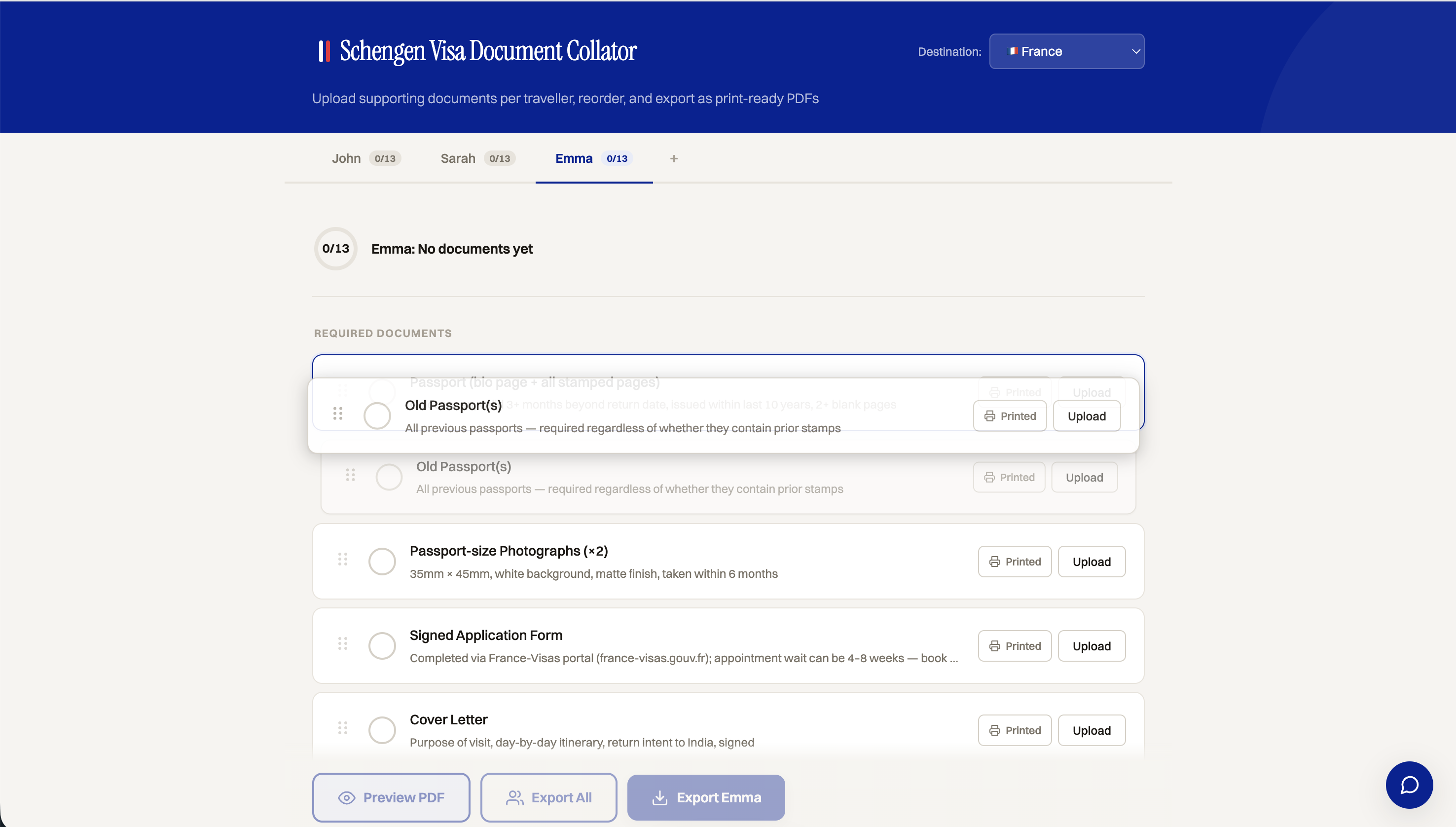 Drag & Drop Organization Feature